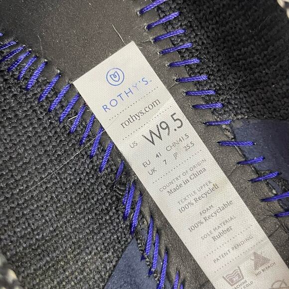 Rothy's The Point Flats Women's 9.5W Granite Heather Gray Pointed Toe - Picture 7 of 8